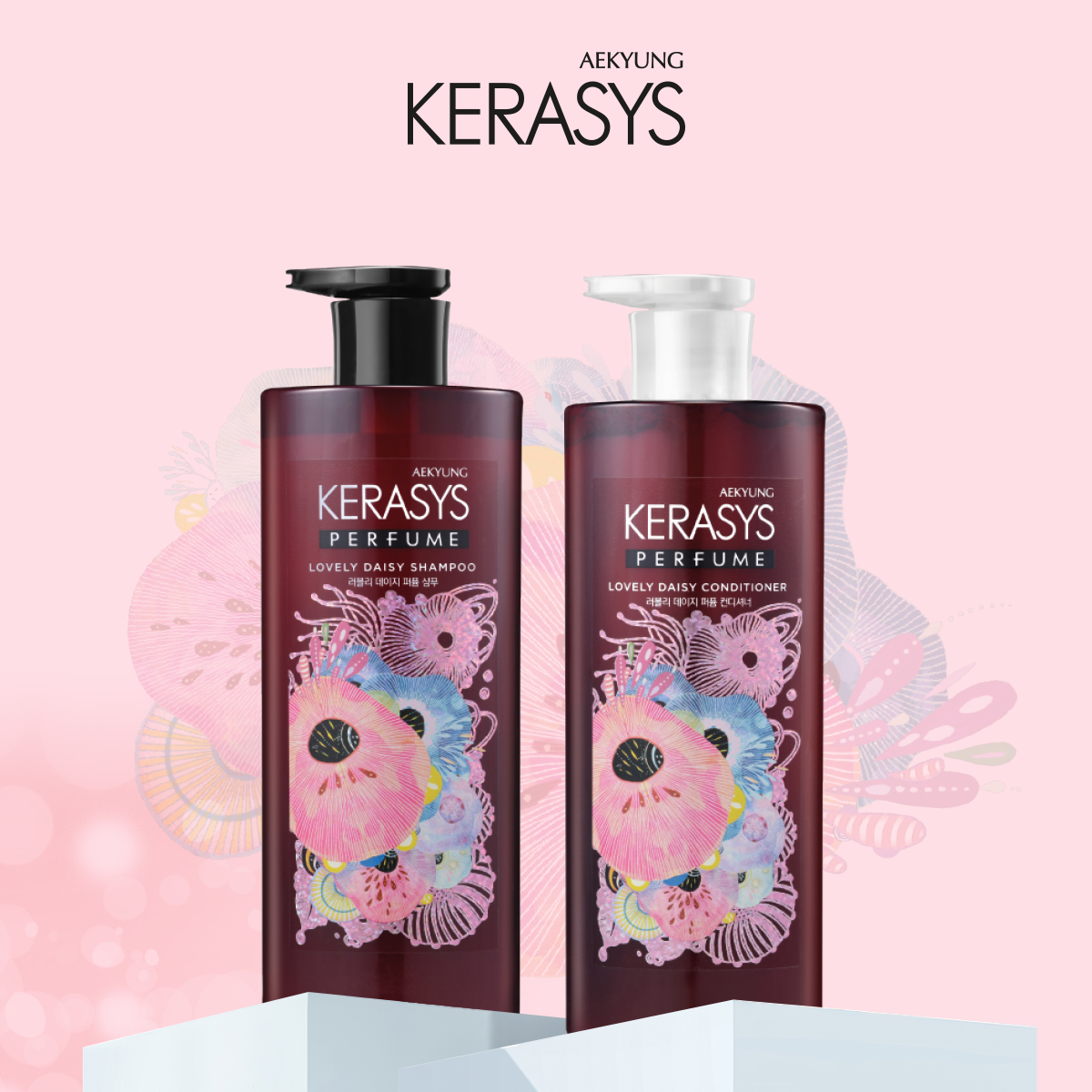 CẶP DẦU GỘI DẦU XẢ NƯỚC HOA HÀN QUỐC KERASYS PERFUME LOVELY DAISY - Ảnh 7