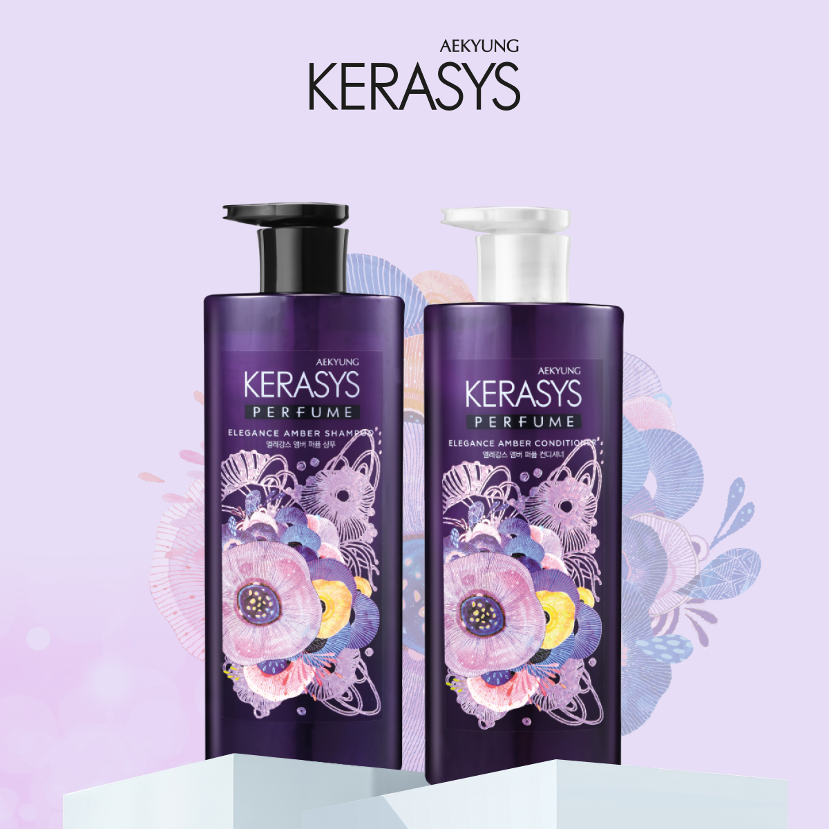 CẶP DẦU GỘI DẦU XẢ NƯỚC HOA HÀN QUỐC KERASYS PERFUME ELEGANCE AMBER - Ảnh 7