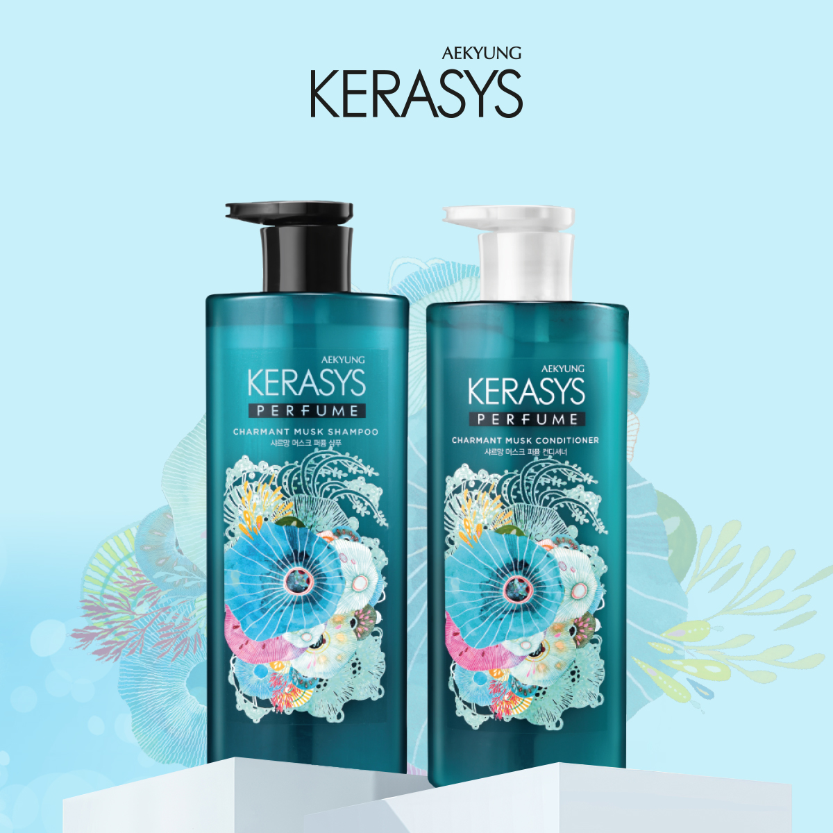 CẶP DẦU GỘI DẦU XẢ NƯỚC HOA CAO CẤP HÀN QUỐC KERASYS PERFUME CHARMANT MUSK - Ảnh 7
