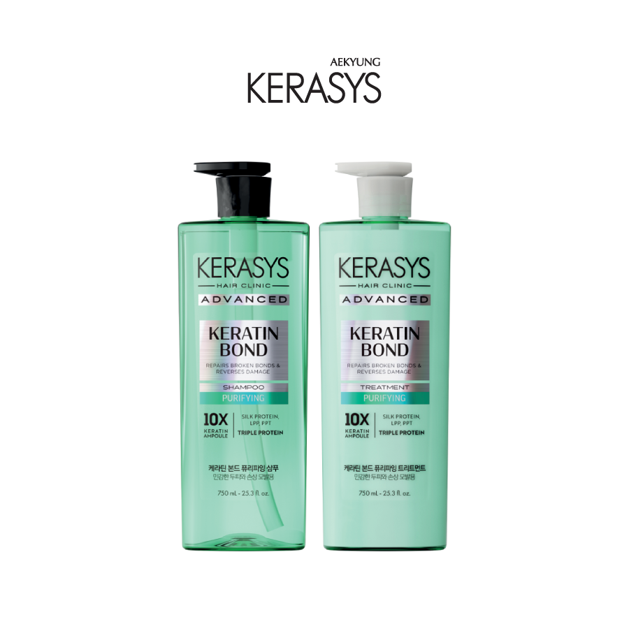 CẶP DẦU GỘI DẦU XẢ HÀN QUỐC KERASYS KERATIN BOND PURIFYING