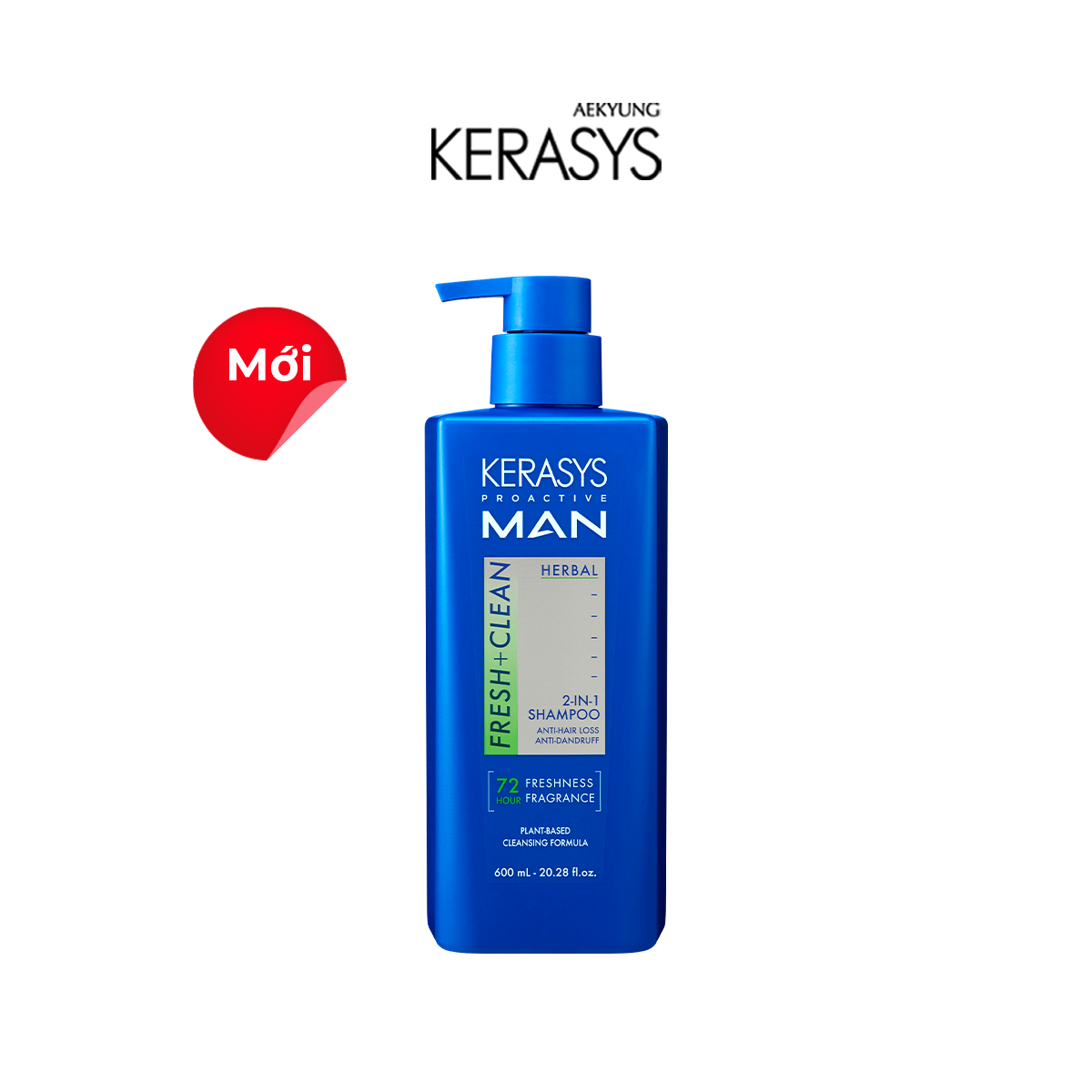 DẦU GỘI NAM HÀN QUỐC KERASYS PROACTIVE MAN 2-IN-1 HERBAL
