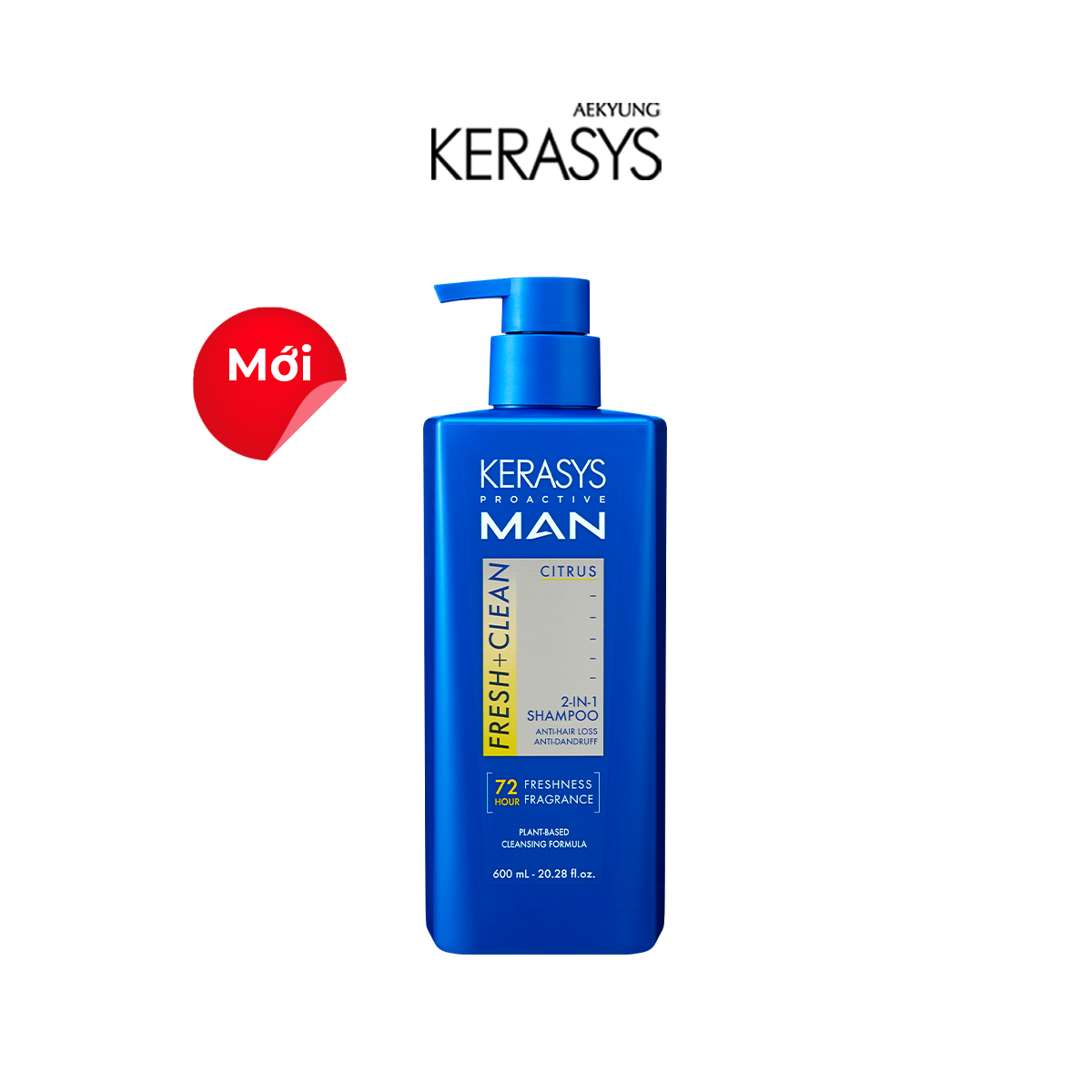 DẦU GỘI NAM HÀN QUỐC KERASYS PROACTIVE MAN 2-IN-1 CITRUS